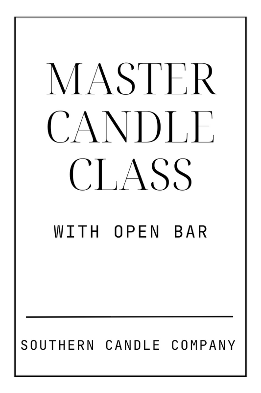 Master candle making class, with open bar.
